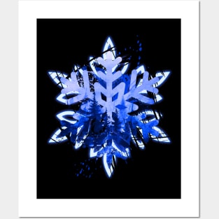 Forest snowflake Posters and Art